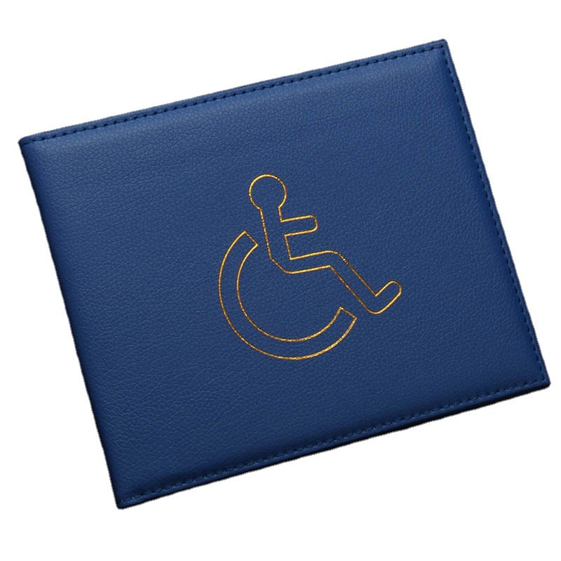 Custom Britain Disable Badge Holder for Car Dashboard PU Leather Card Holder UK Parking Permit Placard Protective Holder Cover