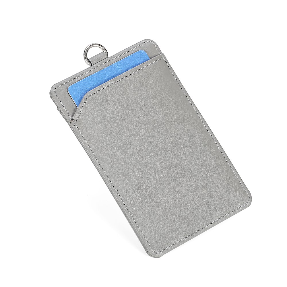 Exhibition Performance Work Badge Holder Genuine Leather Id Card Holder Badge Lanyard Card Holder