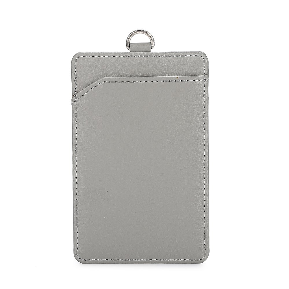 Exhibition Performance Work Badge Holder Genuine Leather Id Card Holder Badge Lanyard Card Holder