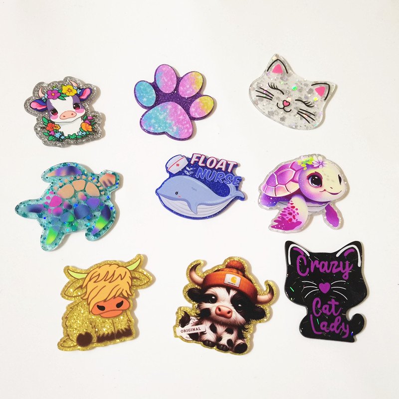 flatback Wholesale New Glitter Acrylic Be Kind Nursing Badge Reel Retractable Nurse Accessories Office Supply no Badge Holder