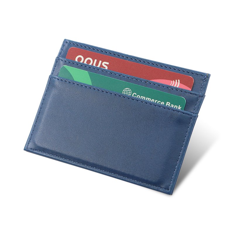 Leather Card Holder Minimalist Wallets Card Sleeves Credit Card Holder Badge Holder