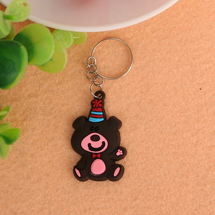 Wholesale Cheap Custom Shaped Silicone 2D 3D Key Holder Brand logo Soft PVC Rubber Keychain Gift Advertising Pendant