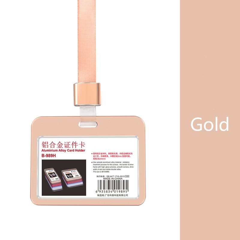 Kejea Aluminum Id Card Holder Business Office Work Name Badge Holder t989