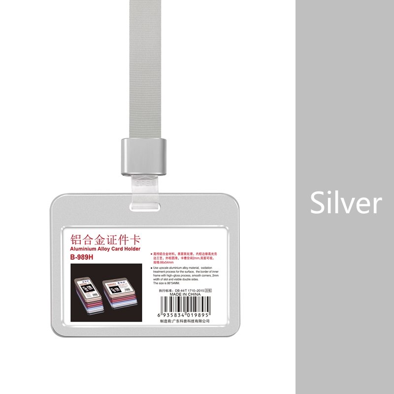 Kejea Aluminum Id Card Holder Business Office Work Name Badge Holder t989
