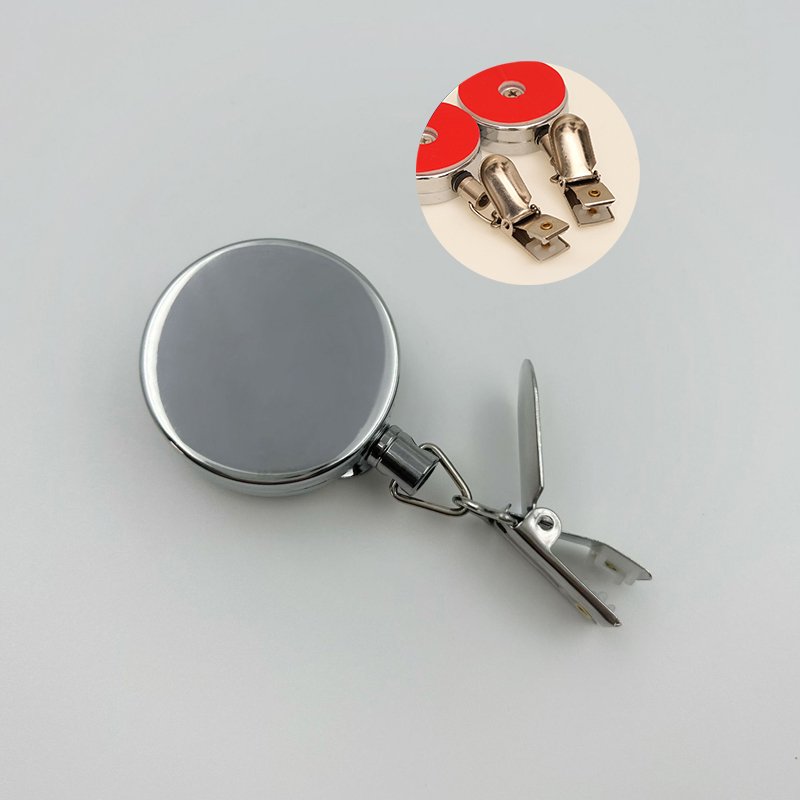 4cm Badge Reel Extendable bathroom towel bracket hook Self-Adhesive Badge Reel Hanger for Bathroom Kitchen