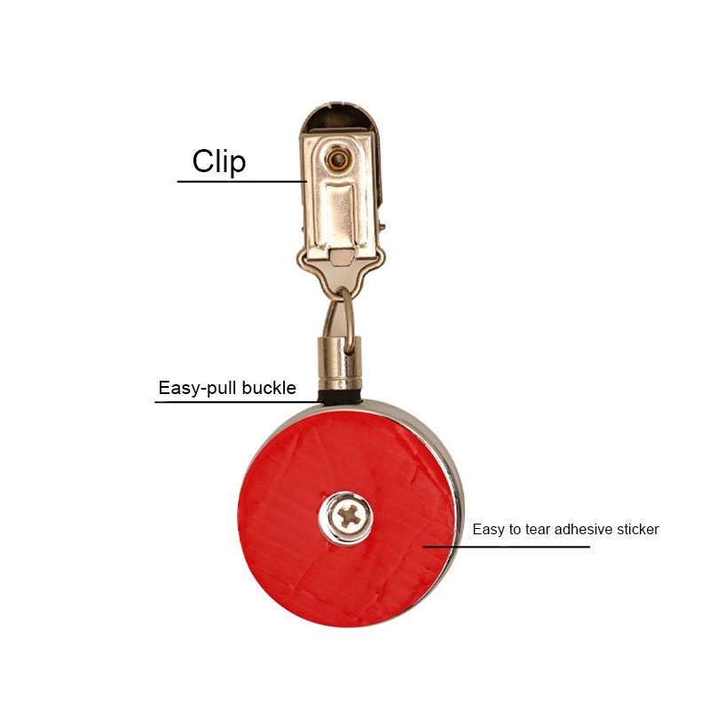 4cm Badge Reel Extendable bathroom towel bracket hook Self-Adhesive Badge Reel Hanger for Bathroom Kitchen