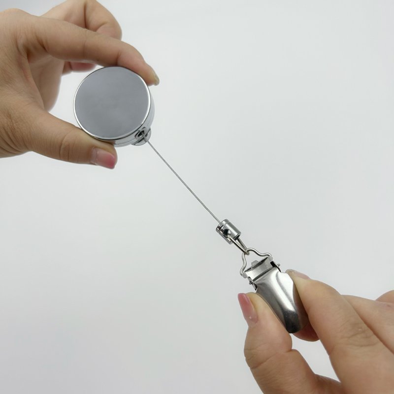 4cm Badge Reel Extendable bathroom towel bracket hook Self-Adhesive Badge Reel Hanger for Bathroom Kitchen