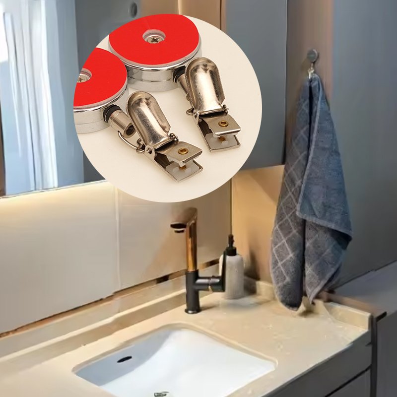 4cm Badge Reel Extendable bathroom towel bracket hook Self-Adhesive Badge Reel Hanger for Bathroom Kitchen