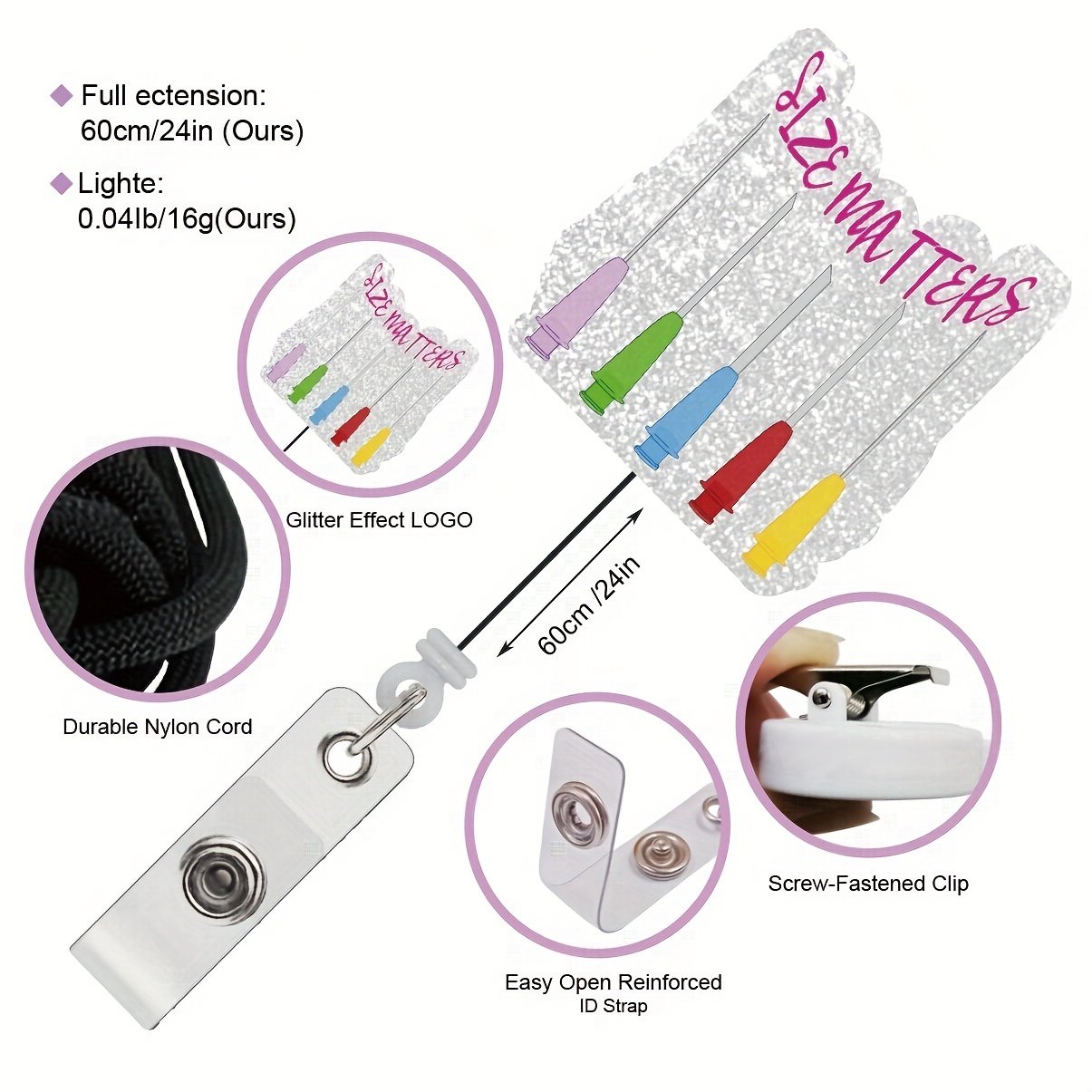 Funny Bling Blood Phlebotomist Nurse Badge Reel Badge Clips Cute Phlebotomist Nursing ID Badge Holder
