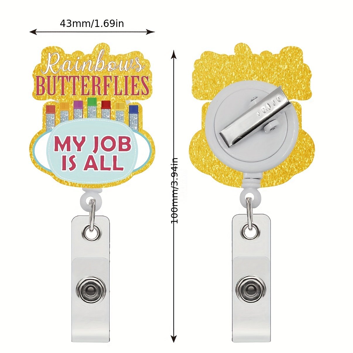Funny Bling Blood Phlebotomist Nurse Badge Reel Badge Clips Cute Phlebotomist Nursing ID Badge Holder