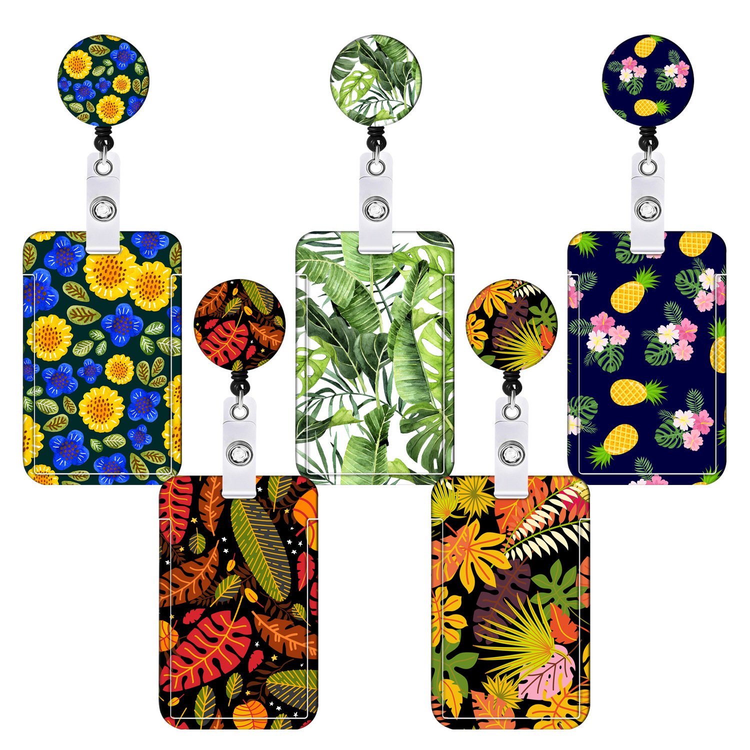 Lanyard Black Retractable Badge Reel with Badge Reel Clip for id Card Badges Holders Vertical Punched Zipper Waterproof
