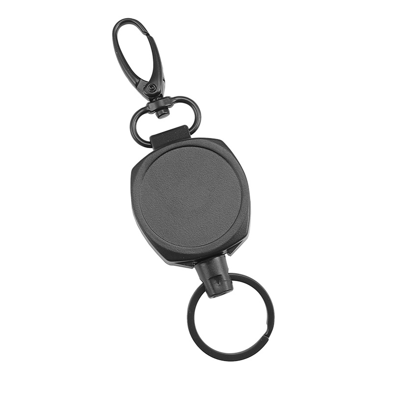 Pullther Outdoor 60cm Telescopic Badge Scroll Custom Logo Keychain Holder ID Badge Holder with Lanyard