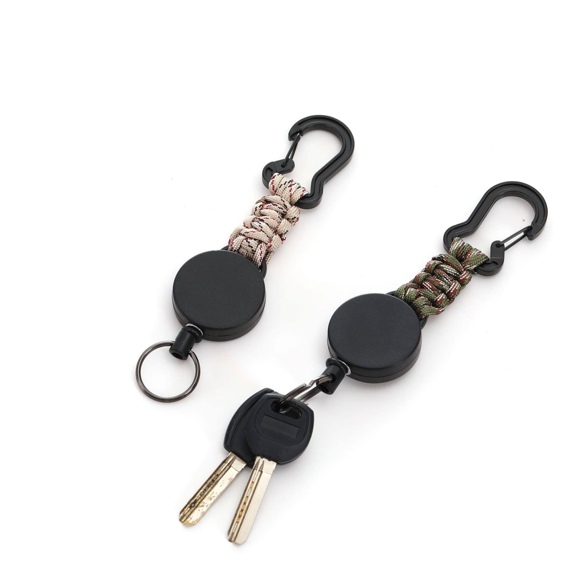 Best-Selling Seven-Core Retractable Keychain for Outdoor Activities Braided Reel key ring 4mm Diameter Badge Holder