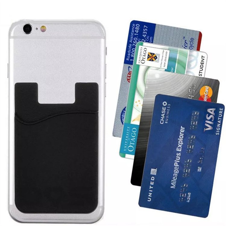 Wholesale Silicone Credit Card Holder Mobile Phone Back Sticker Card Holder Case For Phone Silicone Card Holder