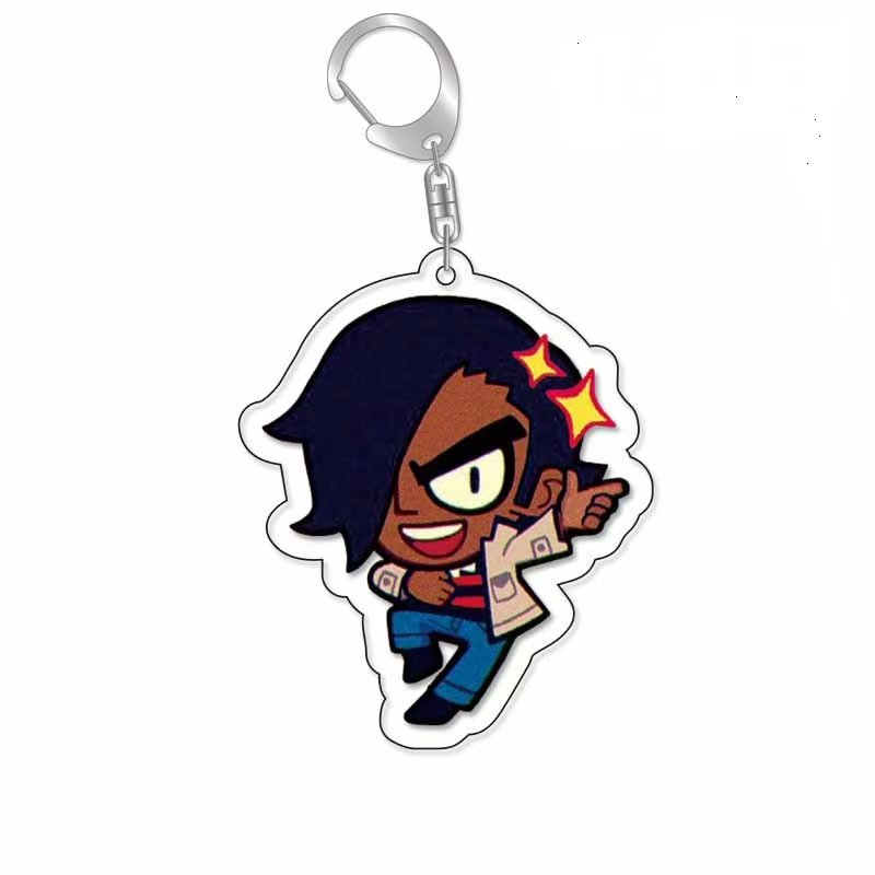 Custom Black Girl Woman Magic Acrylic Charm Keychain Cute Cartoon Anime PVC Liquid Light Keyring PU Plastic Material