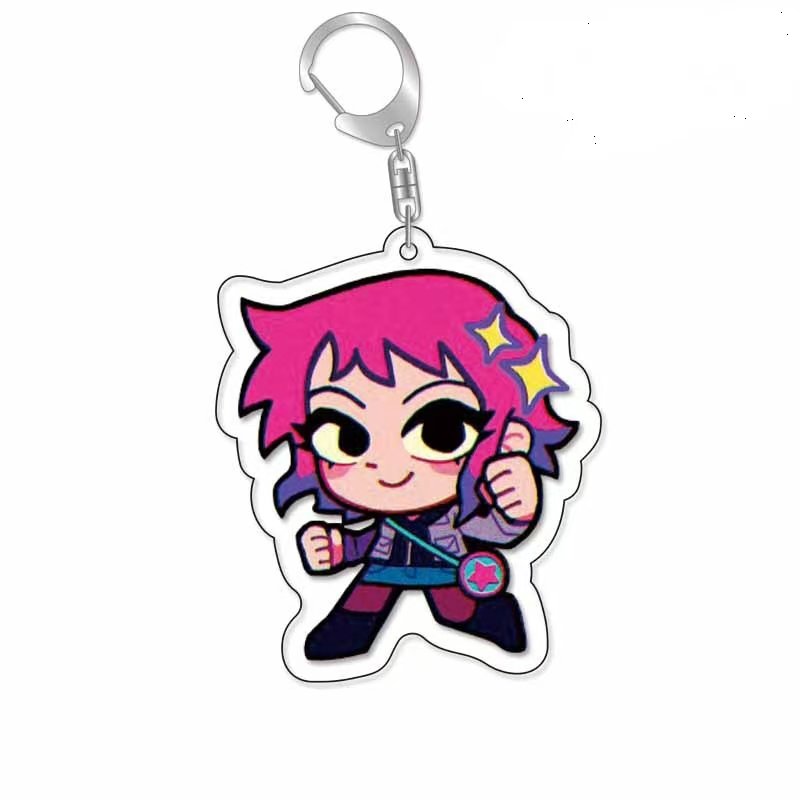 Custom Black Girl Woman Magic Acrylic Charm Keychain Cute Cartoon Anime PVC Liquid Light Keyring PU Plastic Material