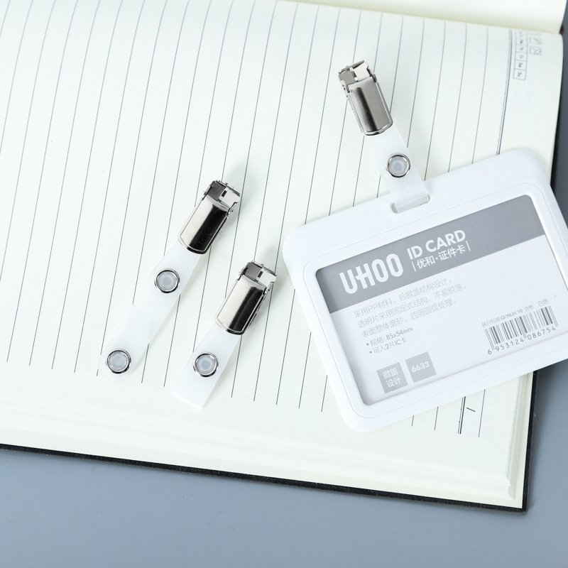 Badge Holders Name Tags Work Badges Premium Metal Badge Clips with Clear PVC Straps for ID Cards