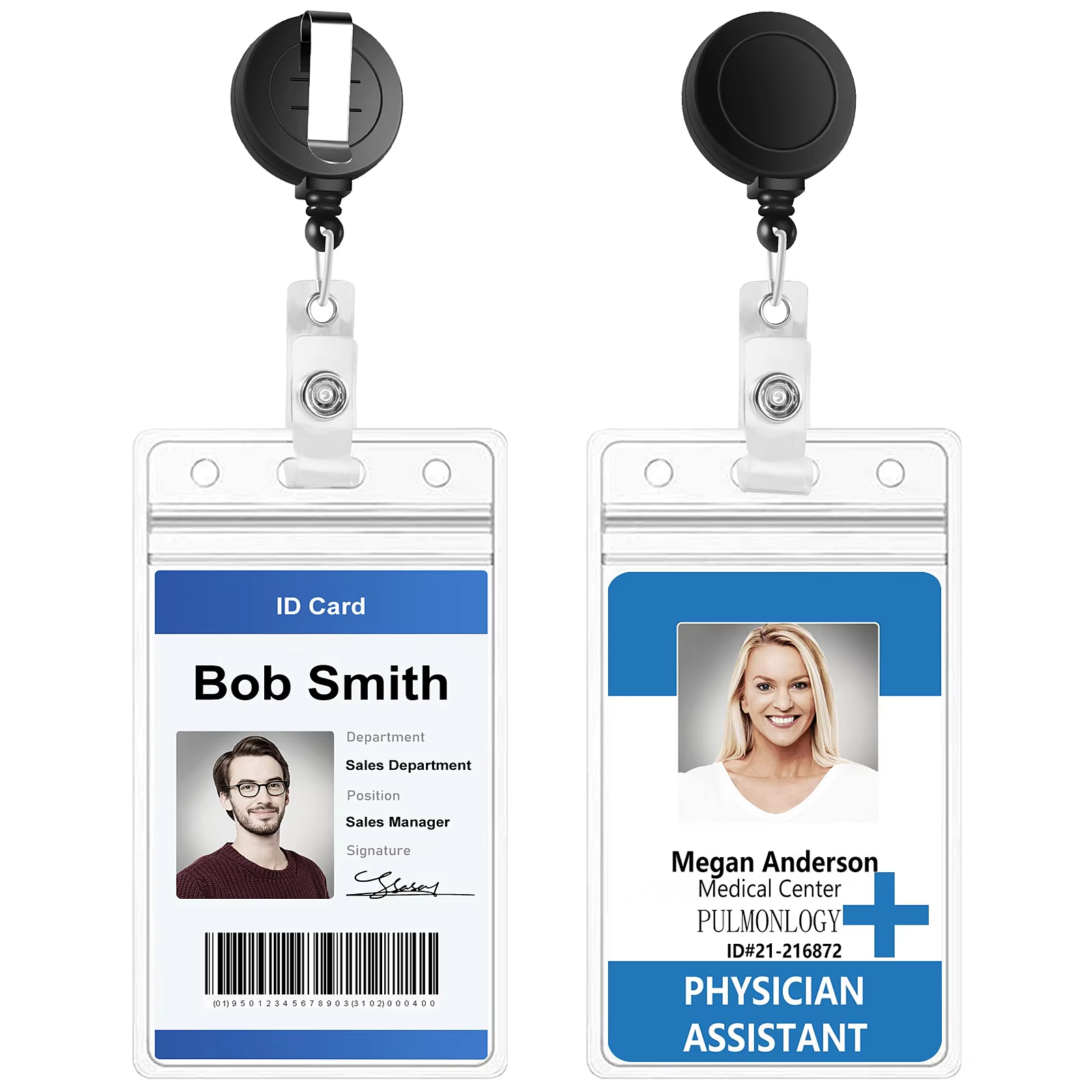 Heada ABS 32mm Blank Nurse Badge Reel Clips Retractable Clerks Name Tag Id Card Holder Lighter leash for Doctor accessories