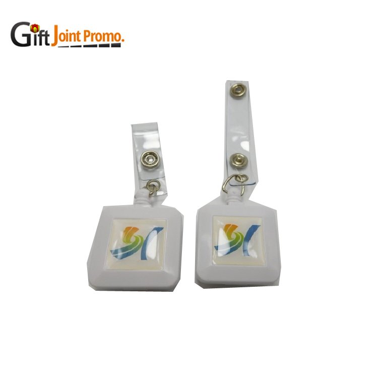 Custom Logo Square Shape Retractable Reel Badge Holder