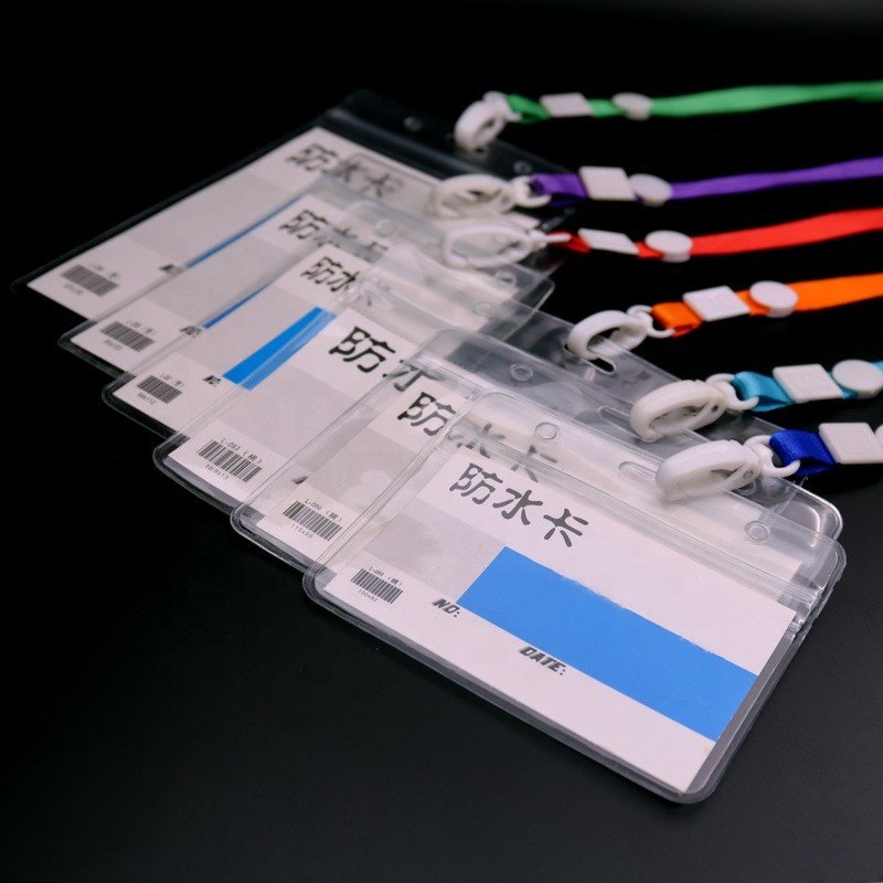 Wholesale factory 1cm polyester with pvc clip lanyard for id card badge holder