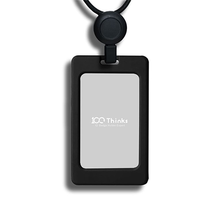 Fashionable ABS Retractable Lanyard and Plastic Card Badge Holders for Photos and Credit Cards