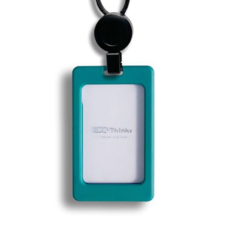 Fashionable ABS Retractable Lanyard and Plastic Card Badge Holders for Photos and Credit Cards
