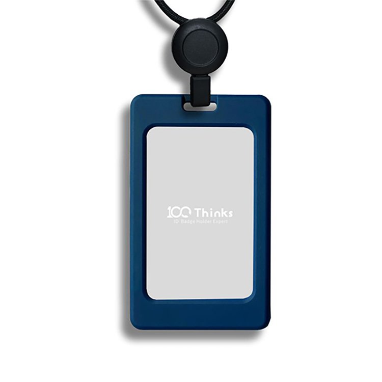 Fashionable ABS Retractable Lanyard and Plastic Card Badge Holders for Photos and Credit Cards