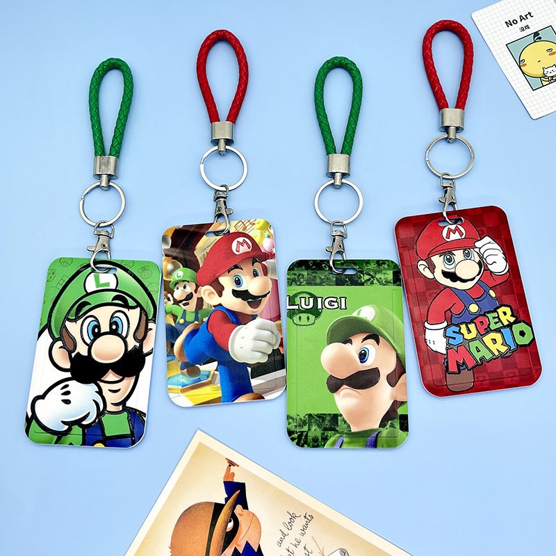 Portable Neck Phone Polyester Lanyard Card Case Gift Cute Cartoon Super Cool Lanyards Anti-Lost Name Badge Bus ID Card Holder