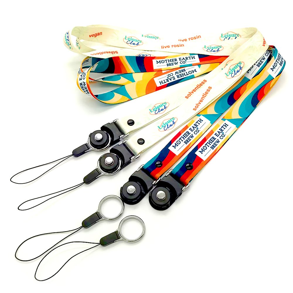 Custom Double Side Printed Neck Strap Blank Flat Polyester Para Sublimation Retractable Id Badge Reels Lanyard No Minimum Order