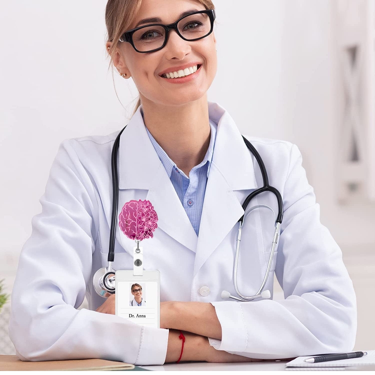 New Fashion Custom PVC Acrylic Badge Reel Nurse Doctor Medical Badge Holder