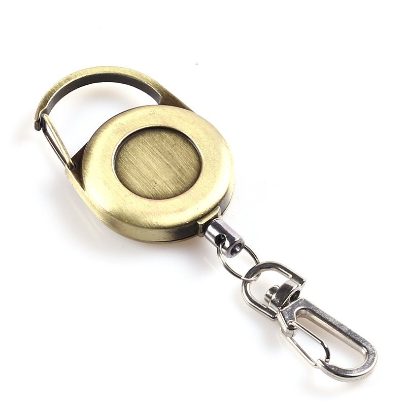 Retractable Keychain Heavy Duty Id Card Badge Holder Reel Students Doctor Nurse Badge Reel Clip With Carabiner Clip Key Ring