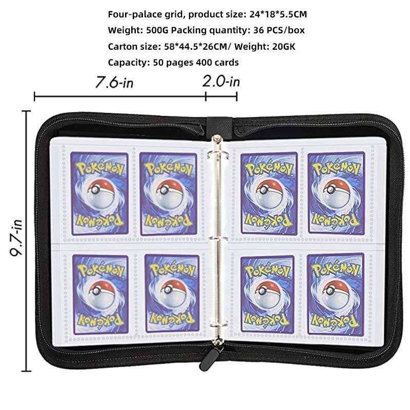 HIgh Quality PU Leather Custom Pattern Waterproof Trading Album Display Holder Pokemoned Trading Card Binder 900 Pockets