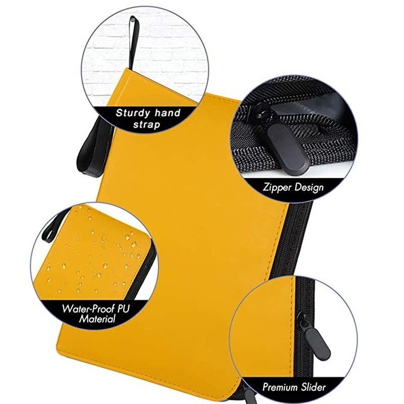 HIgh Quality PU Leather Custom Pattern Waterproof Trading Album Display Holder Pokemoned Trading Card Binder 900 Pockets
