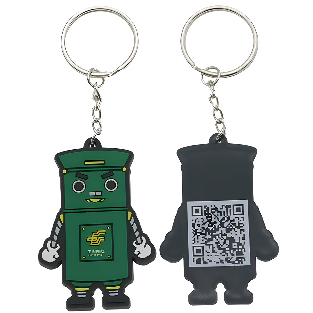 Wholesale custom 2d soft rubber key chain silicone keyring plastic pvc key holder chain personalised logo fashion cute pendant