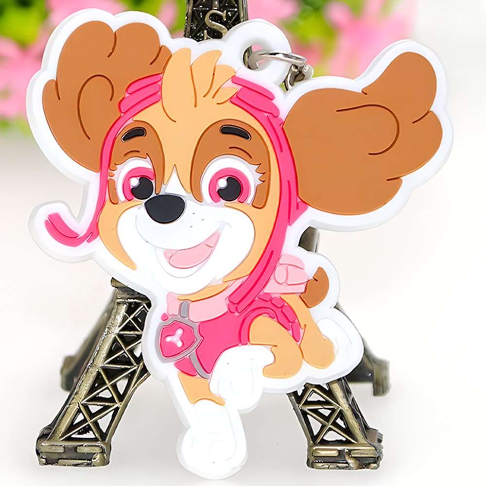 Wholesale custom 2d soft rubber key chain silicone keyring plastic pvc key holder chain personalised logo fashion cute pendant