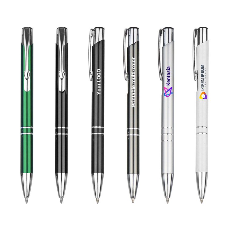 OEM Logo Personalized Ballpoint Pen Orange Business Ball Pen with Click Engraving Promotional Advertising Gift with Metal Body