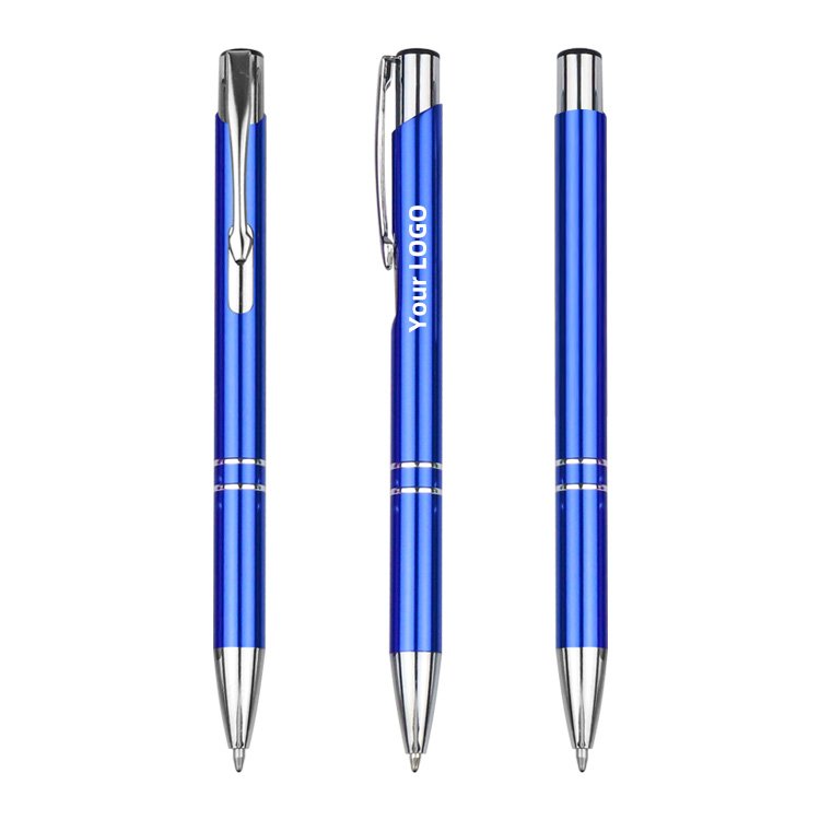 OEM Logo Personalized Ballpoint Pen Orange Business Ball Pen with Click Engraving Promotional Advertising Gift with Metal Body
