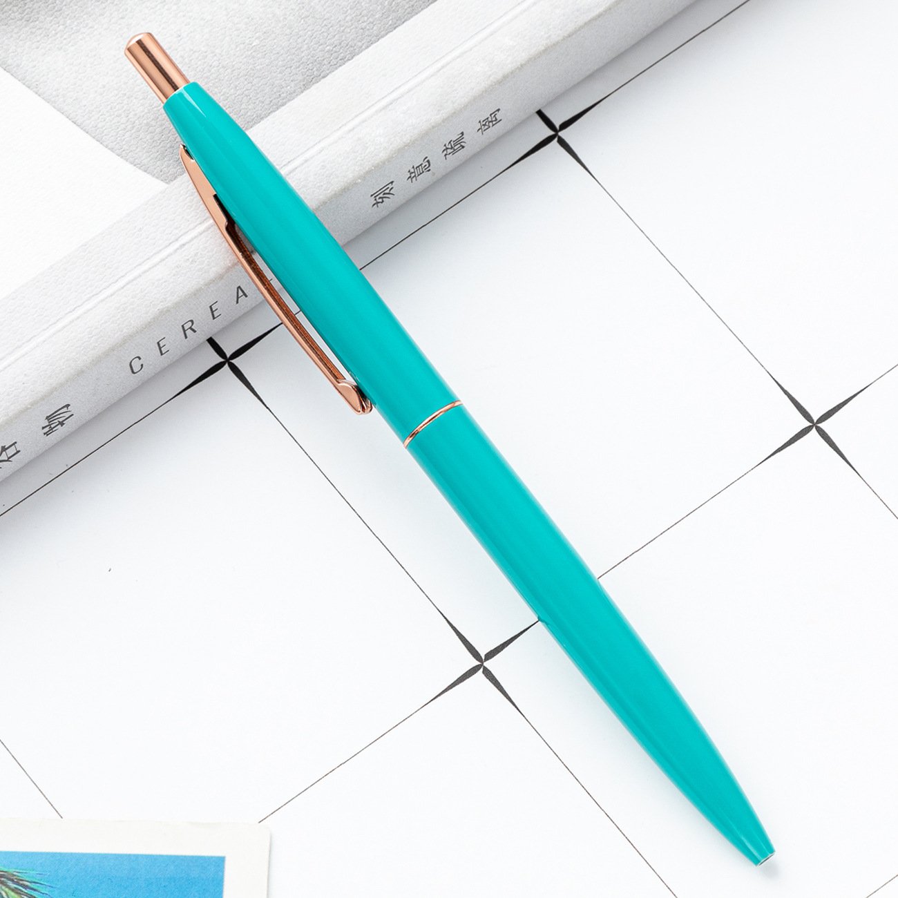 2024 Hot sale Multiple Color Metal Ballpoint Pen Press Type Aluminum Ball Pen With Custom Logo For Promotion Giveaway Gifts