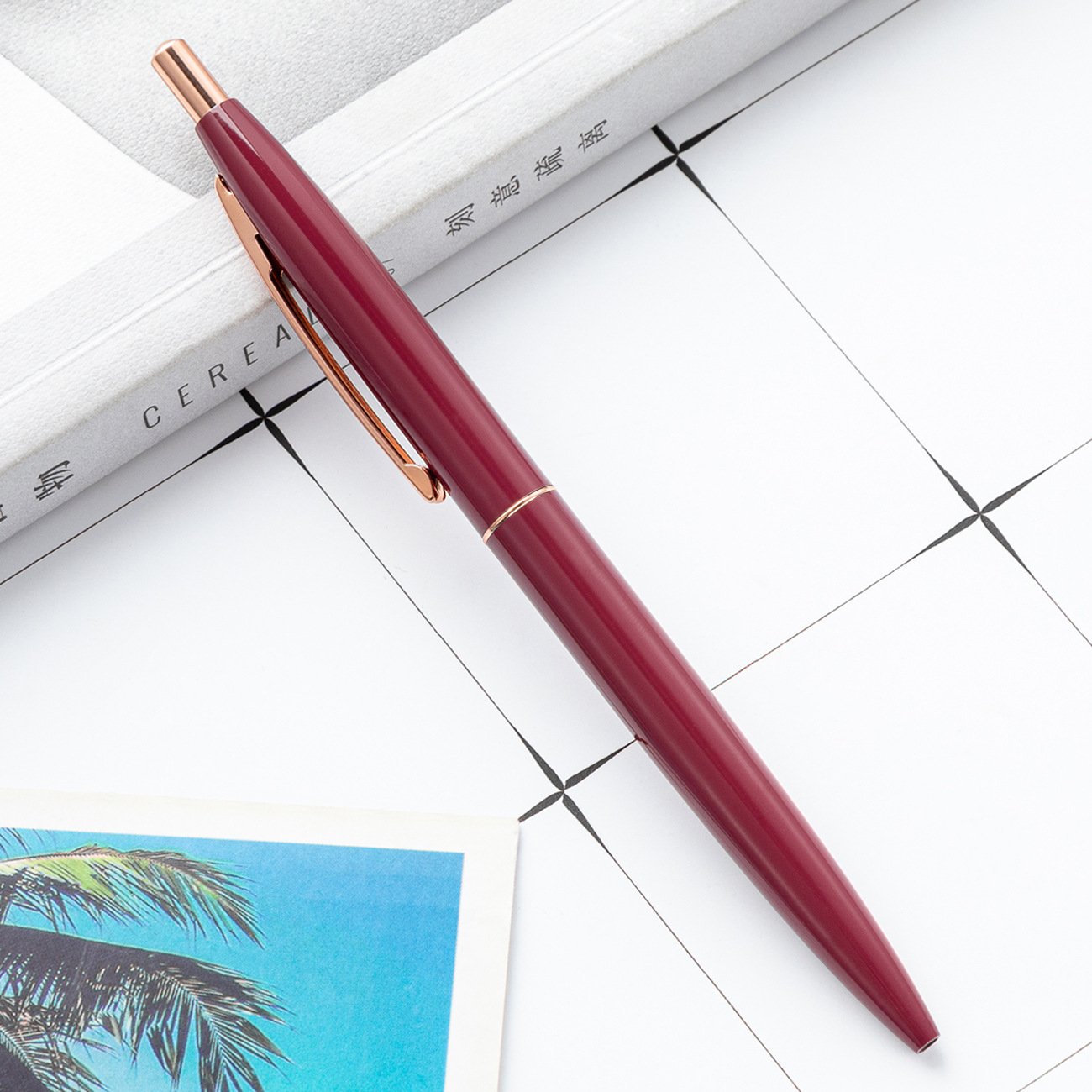 2024 Hot sale Multiple Color Metal Ballpoint Pen Press Type Aluminum Ball Pen With Custom Logo For Promotion Giveaway Gifts