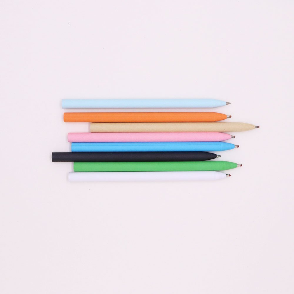 Popular toothpaste shape advertising ball pen eco-friendly kraft paper pen straw wheat recycled pen