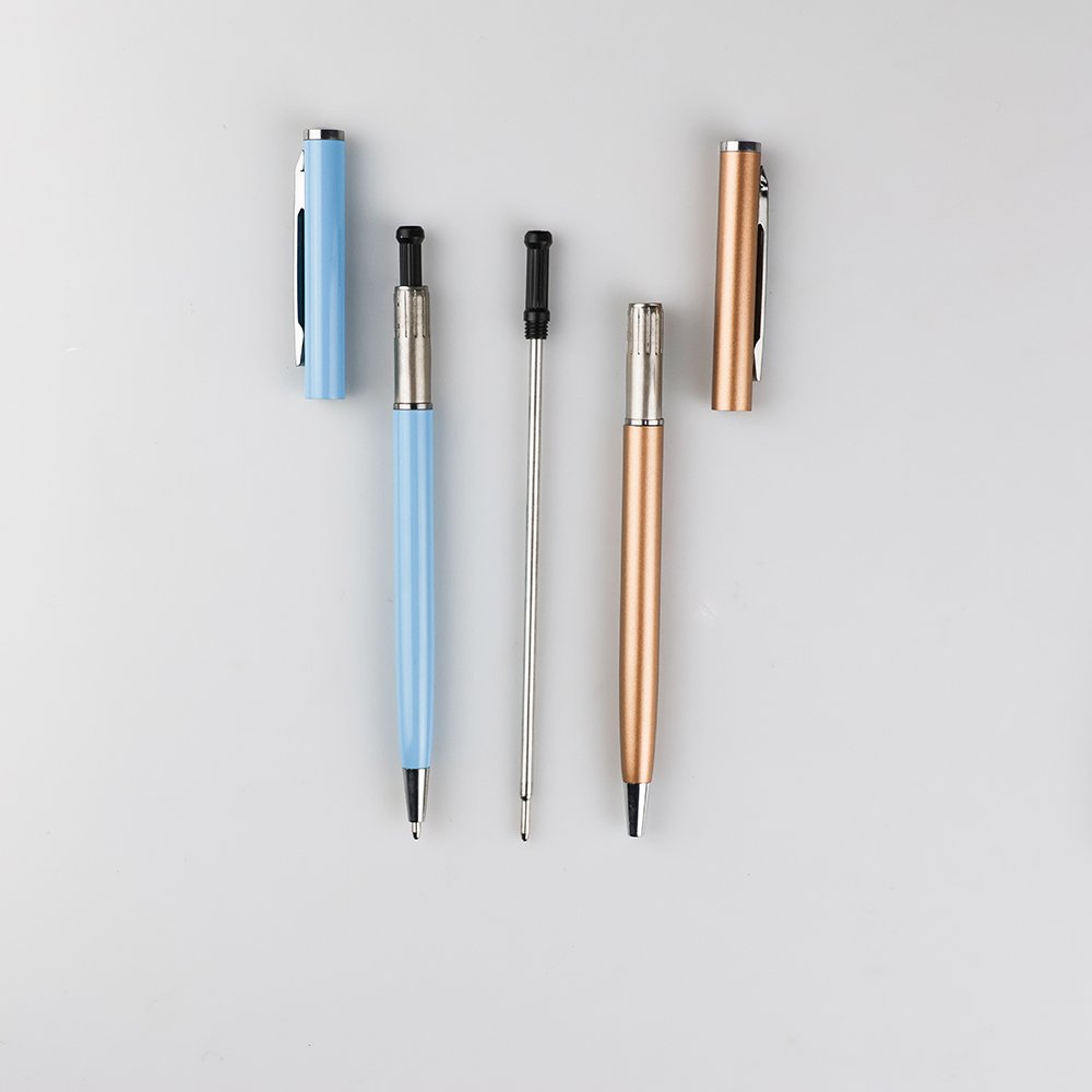 Factory best quality wholesale cheaper metal slim ballpoint pens writing small pen custom logo