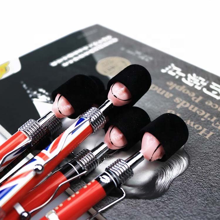 Wholesale custom logo metal soldier head souvenir 3d Kawaii ball pen Ballpoint pen