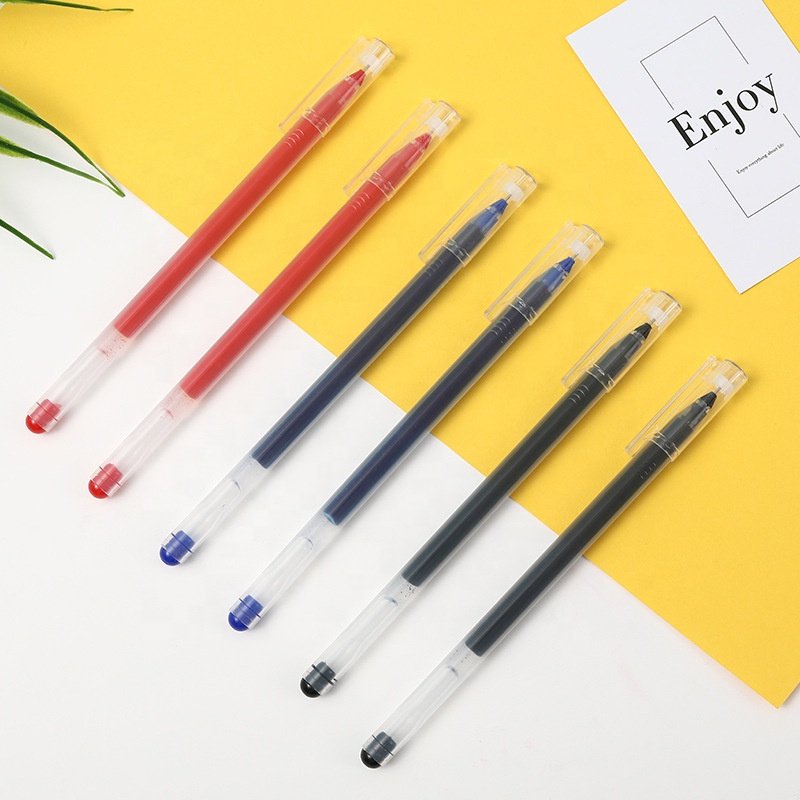 Business Signature Pen Office Student Examination gel Pen Red Blue Black 0.5mm Customized Plastic Pen