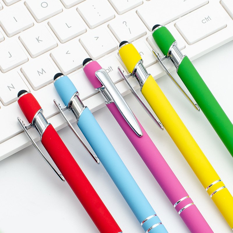 Personalized 1.0mm Black Ball Point Pen Laser Engraved Logo Promotional Metal Stylus Ballpoint Pencils Markers Cheap Advertising