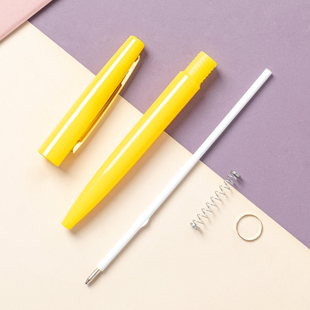 Smooth Writing MultiColor Plastic Ball Pens Customized Logo Advertising Wholesale Click Ball Pen