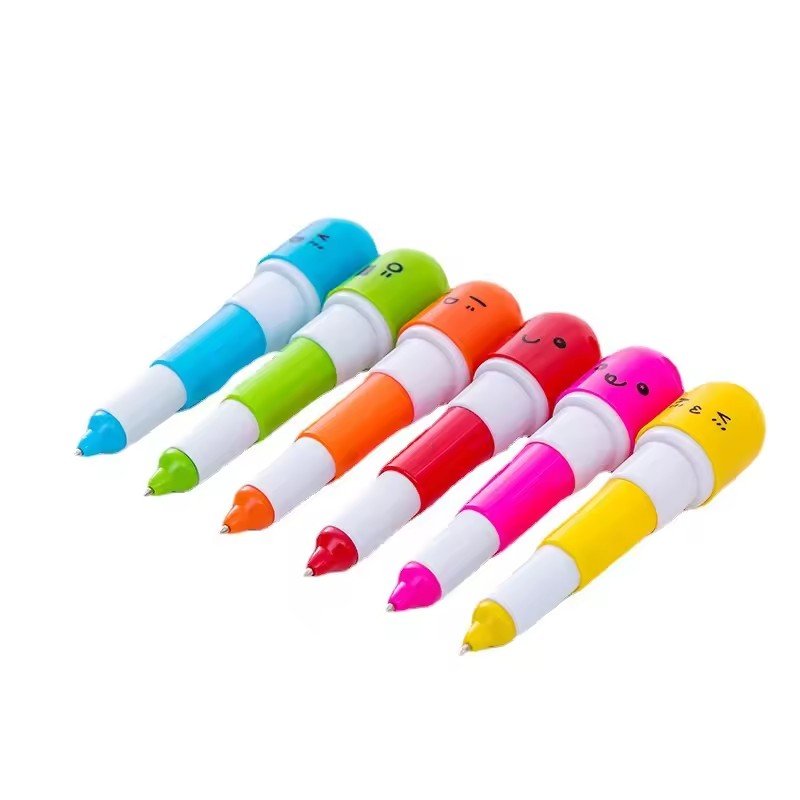 OEM Cute Plastic 0.7mm Blue Ink Promotional Gifts Ballpoint Pens with Custom Logo Novelty Stationery School Office Business Ad