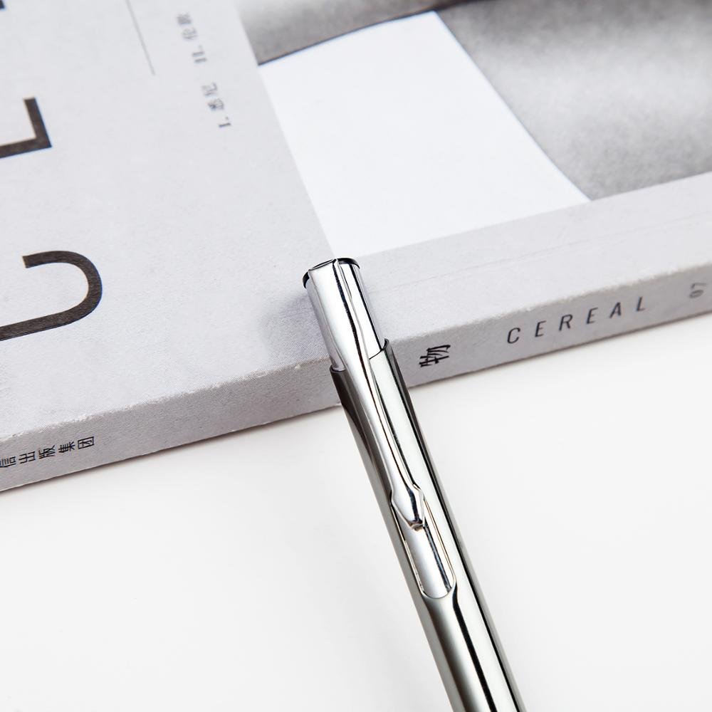 Popular Personalized Custom Logo Good Quality Advertising Metal Ball Pen Promotion Aluminum Ballpoint With Clip Retractable Pens