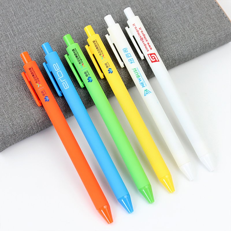 BSBH Wholesale Plastic 0.5mm Neutral Pen Ballpoint Pen With Logo Color Advertising Gift Ballpoint Pen