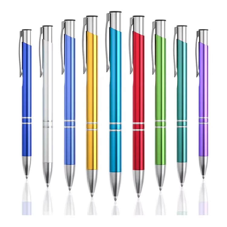 New Promotion Cheap Ball Point Metal Pens With Personalized Custom Laser Engraved Print Branded Logo Manufacturer Ballpoint Gift