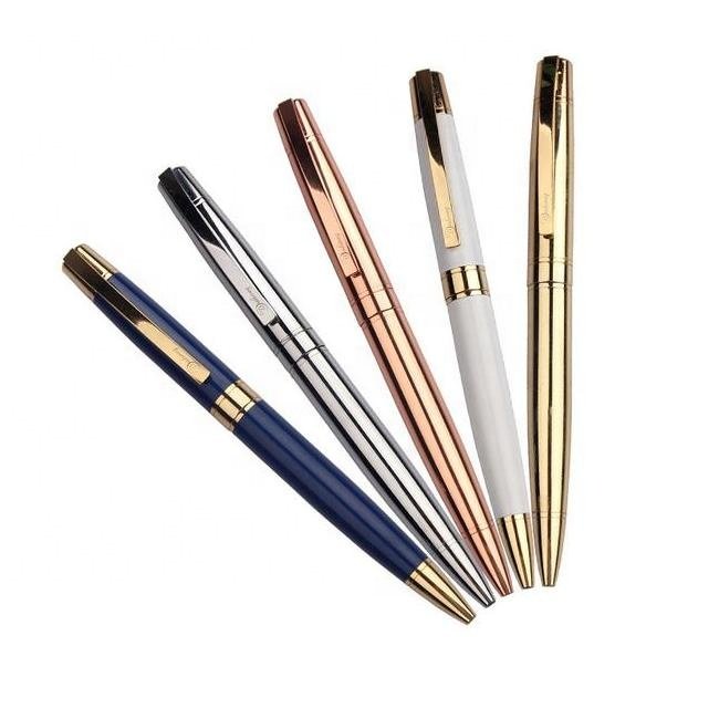 high quality elegant ballpoint type luxury copper color or rose gold pen